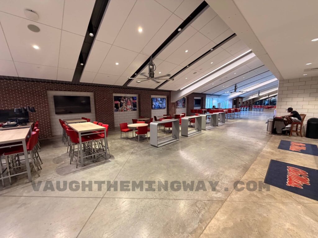 Inside Field Club end zone in Vaught Hemingway Stadium
